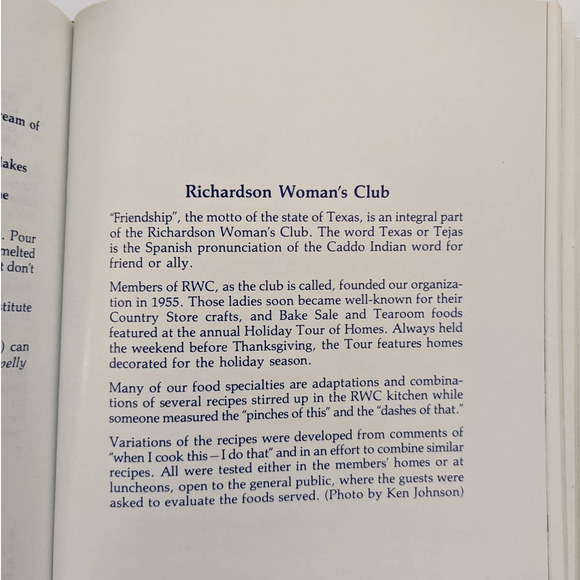 The Texas Experience (1983), A Cookbook from the Richardson Woman's Club - Picture 5 of 10